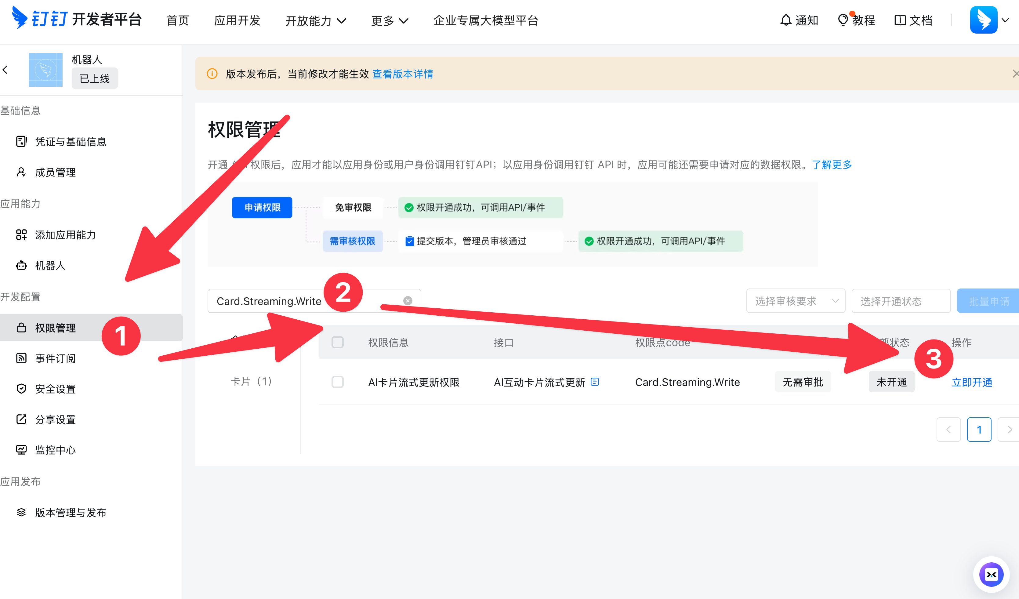 开通权限